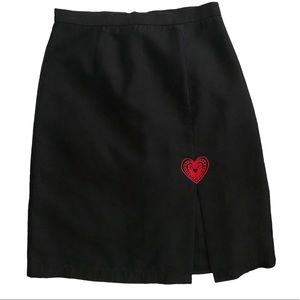 Embroidered Heart Skirt Size 4